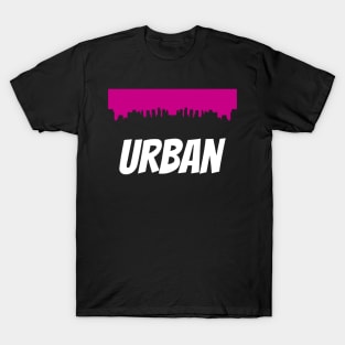 Urban City Skyline in Graffiti Style Trending Men Women T-Shirt